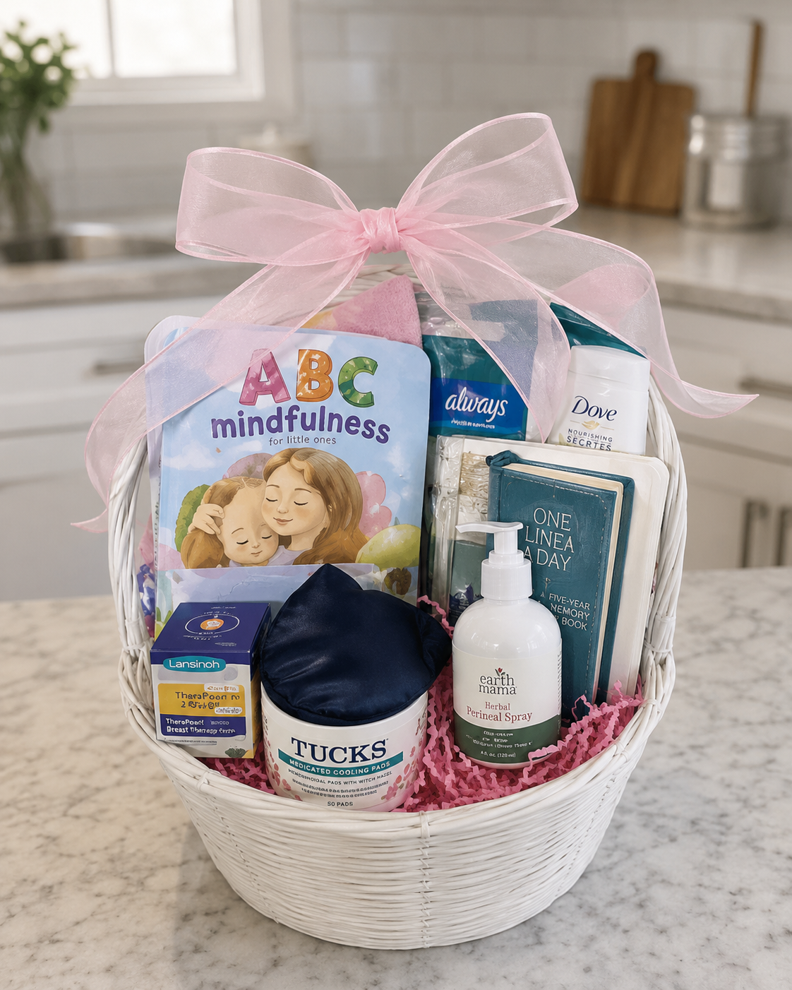 Postpartum gift basket