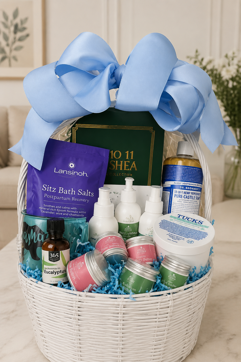 Postpartum gift basket